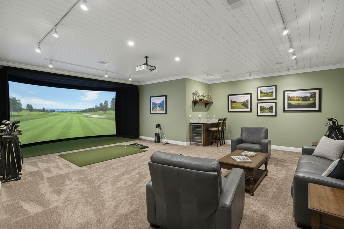 Best Rooms for a Home Golf Simulator