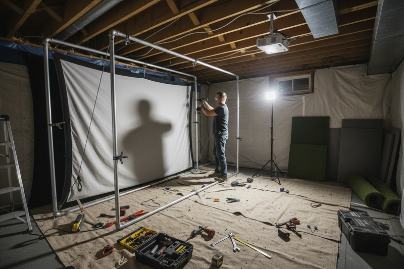 DIY Golf Simulator Room Setup